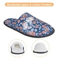 thumbnail image 3 of KLL Rose Flowers Slippers for Women Men House Slip on Indoor Outdoor Bedroom Furry Fleece Lined Ladies Comfy Anti-Skid Rubber Hard Sole-, 3 of 8