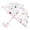 Pink, variant on Transparent Dome Umbrella Multicolor Polka Dot Printed Auto Open Pink Curved Hook Handle 8 Metal Rib Windproof Clear Dome Rain Umbrella for Daily Outdoor Walking Rainy Commute(Pink-70x67cm)