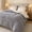 Gray, variant on Reversible Fluffy Winter Quilt, Jacquard Plush Bed Quilt for Cold Weather, Cozy Bedding for Restful Sleep Dark gray Twin Size