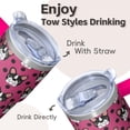 thumbnail image 4 of 20OZ Dog Print Travel Tumbler with Handle Straw and Lid Insulated Coffee Mug for Women Friends Perfect Holiday Birthday Gifts Durable and Easy to Carry, 4 of 6