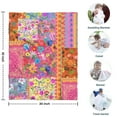 thumbnail image 4 of Bright Pioneer Flower Patchwork Blanket,Comfortable Soft Flannel Throw Blanket,All Season,Warm Lightweight Blankets for Sofa Bed Couch Living Room Chair,30"x40", 4 of 4