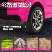 Dodge Electric Ride on Cars for Kids, 24V Licensed Dodge Durango Powered Ride on Toy with Parent Remote Control, Electric Car Vehicle for Girls 3-6 w/Music Player/LED Light/Safety Belt, Pink