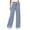 Blue, variant on Women's Casual Pants High Waisted Loose Fit Straight Leg Trousers for Daily Wear and Workout Comfortable Elastic Waistband Summer and Fall