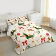 thumbnail image 3 of Manfei Cute Cartoon Dachshund Full Size Comforter Sets for Kid, Kawaii Christmas Dog Bedding Comforter Set, Retro Bow-tie Reversible Bedding Sets, Lightweight Room Decor, 3pcs, 3 of 8