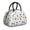 Alien and Rocket, variant on Alien and Rocket White Pattern Insulated Lunch Bag,Leakproof Large Capacity Lunch Box for Work,Picnic or Travel,11.4 X 6.7 X 8.3 Inches