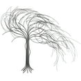 thumbnail image 6 of DecMode Dark Gray Metal Indoor Outdoor Abstract Curved Tree Wall Decor, 6 of 13