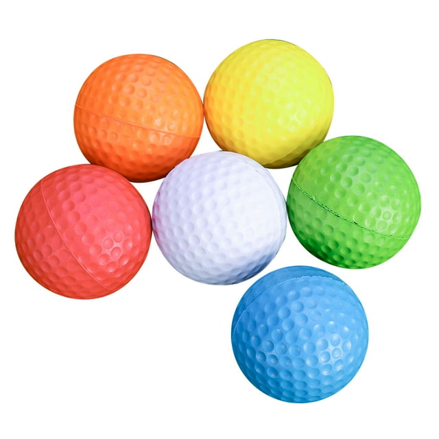 ETHZZLE 6pcs Flexible Golf Practice Balls Lightweight Training Balls Bright Colors White Orange Green For And Practice