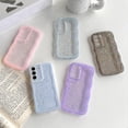 thumbnail image 4 of Compatible with Samsung Galaxy S22 Glitter Clear Phone Case,Cute Curly Wave Frame Case Women Bling Shiny S22 Case Soft Shockproof Bumper Cover (Black, Samsung Galaxy S22), 4 of 8