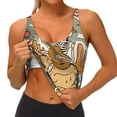 thumbnail image 3 of Balery Skeleton Cowboy And Guitar Sujetadores deportivos con espalda cruzada para mujer, acolchados, sin costuras, de alto impacto, ideales para yoga, gimnasio, entrenamiento y fitness.-XX-Large, 3 of 8