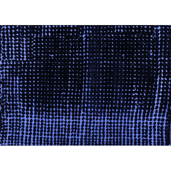 Ahgly Company Machine Washable Indoor Rectangle Abstract Blue Modern Area Rugs, 8' x 10'