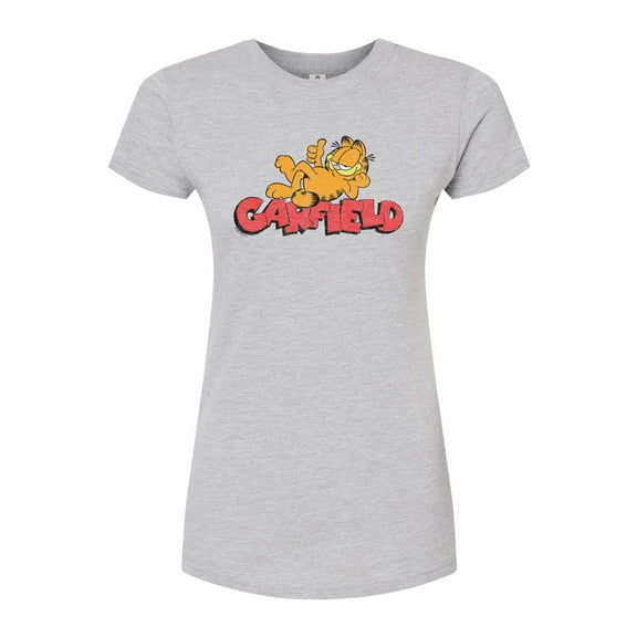 Garfield - Laying - Juniors Fitted Graphic T-Shirt