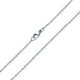 thumbnail image 1 of Elegant Dainty Diamond Cut Rolo Cable Chain Necklace Silver Tone Stainless Steel Women Teens 24 Inch 1 MM, 1 of 4