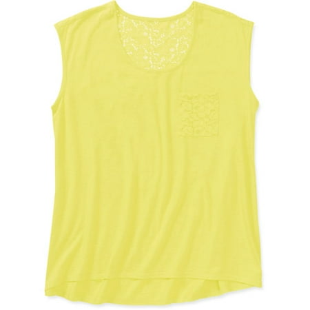 Faded Glory Lace Back Tee
