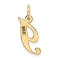 thumbnail image 3 of Diamond2Deal 14K Yellow Gold Small Script Letter I Initial Pendant for Women, 3 of 6