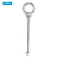 thumbnail image 3 of Uxcell M6 x 100mm Lifting Shoulder Eye Bolt Stainless Steel Lifting Ring Threaded Eyebolt with Nuts and Washers 3Pcs, 3 of 6