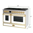 thumbnail image 3 of Akicon 48 Inch Freestanding Gas Range with 8 Sealed Burners Cooktop, 6.7 Cu.Ft. Dual Zone Capacity, Natural Gas/LP Convertible-SWGBGGA1, 3 of 3