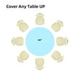 thumbnail image 3 of (1 Pc) Aqua Premium Round Heavy-Duty Plastic Table Covers (Reusable), 3 of 6