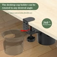 thumbnail image 5 of Grusce Desk Cup Holder Clamp Adjustable Clip on Coffee Cup Holder 360° Rotating Table Edge Bottle Clamp for Desk Home Office, 5 of 11