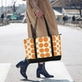 thumbnail image 4 of FORMRS Canvas Laptop Tote Bag for Women with 15.6" Computer Compartments Shoulder Handbag, Orange Geometric Pattern, 4 of 7
