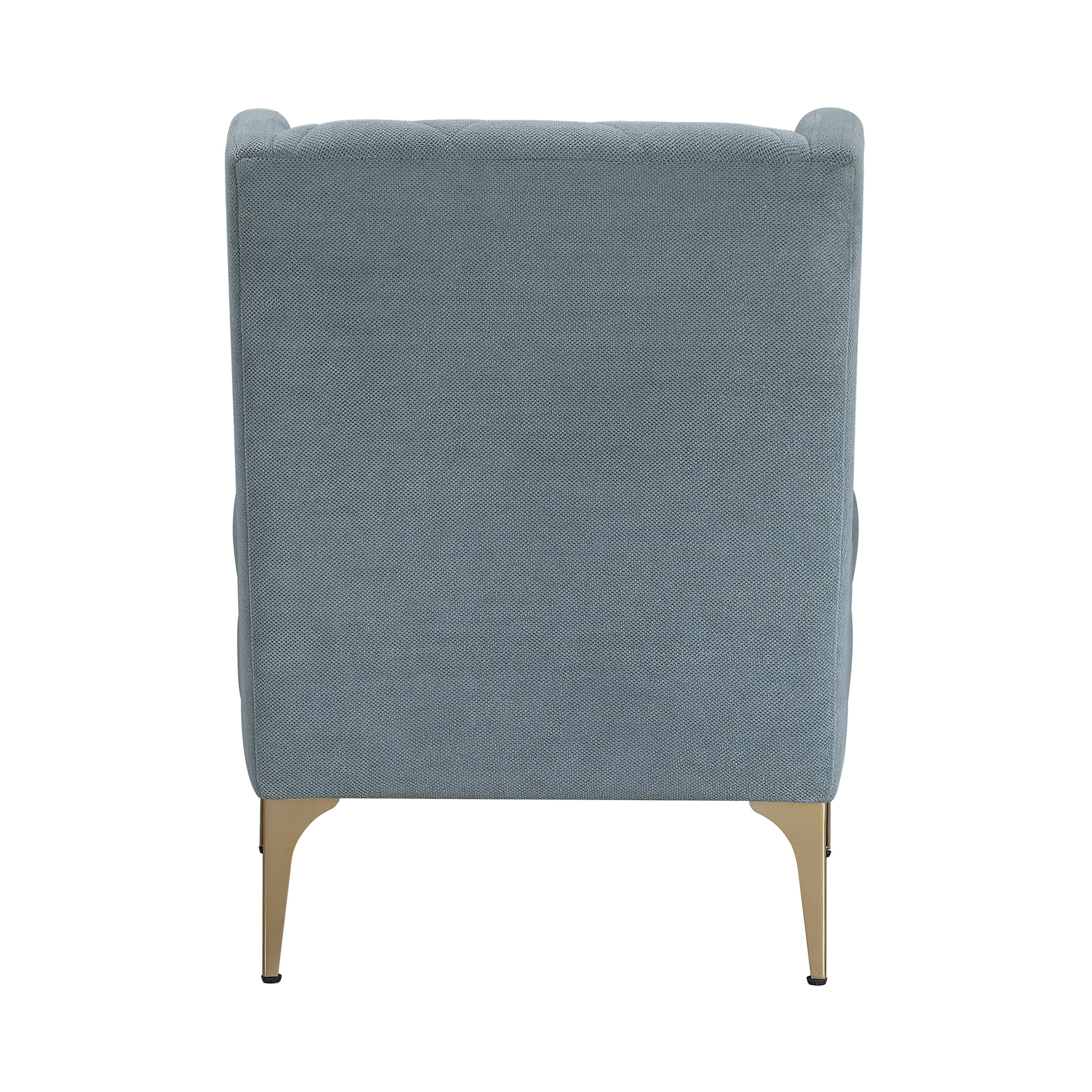 OakvillePark Emberhollow Chenille Wingback Accent Chair with Metal Legs, Blue