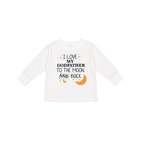 

Inktastic I Love My Godfather to the Moon and Back Boys or Girls Long Sleeve Toddler T-Shirt