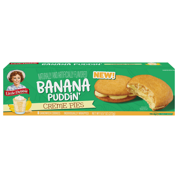 Little Debbie Banana Puddin' Creme Pies (Pack of 4)