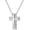 C-White, variant on Dveatr Matching Cross Couple Crosses Necklace with Diamond Cut CZ Always Be with You Silver Faith Crosses Set Necklace for Mother Family Sisters Friends Relationship