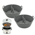thumbnail image 1 of Riwcyla 2pcs Slow Cooker Liners for 678 Quarts Slow Cooker Food Grade Silicone Crock,Pot Divider Liner Reusable Leakproof Dishwasher Cooking Liner for Slow Cooker, 1 of 6