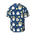 thumbnail image 4 of Goofa Star Penguin Printed Men's Casual Short-sleeved Shirt,Lightweight Breathable Button-down,Summer Casual men's top,Versatile Fashion shirt-Small, 4 of 7