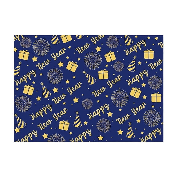 Deeceymbur Christmas Gift Wrapping Paper Set of 3 Sheets with Festive Patterns for Holiday Presents and Crafts