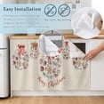 thumbnail image 5 of Coastal Christmas Cabinet Curtain 28"Wx51"L, Dustproof Storage Cabinet Curtain with Self Adhesive Tape, Xmas Balls Nautical Starfish Tall Pantry Cover Drape for Kitchen, Laundry Room, Utility Closet, 5 of 9