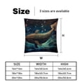 thumbnail image 5 of Whale Velvet Throw Covers Pillow Inserts - Set of 2 Decorative Pillows with Unique Patterns for Home Decor, Couch, Bed - 16x16, 18x18, 20x20 Inches, 5 of 6