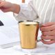 thumbnail image 5 of Gold Stainless Steel Coffee Cup with Handle, 300ml Capacity, 5 of 5