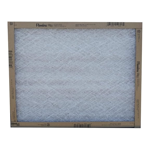 AAF Flanders II Air Filter - 25x14x1, MERV 4 - Spun Fiberglass Furnace Filter, Disposable Flat Panel, No Metal Retainers