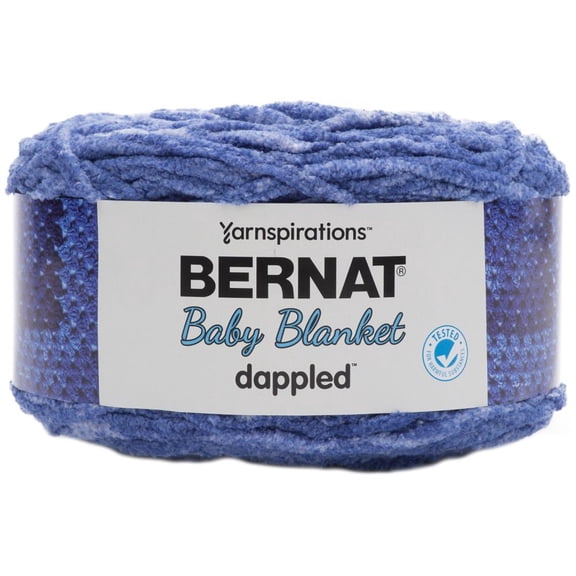 Bernat Baby Blanket Dappled Wandering Blue Yarn - 2 Pack of 300g/10.5oz - Polyester - 6 Super Bulky - 220 Yards - Knitting/Crochet