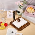 thumbnail image 5 of Wood Napkin Holder for Table Napkin Dispenser with Metal Weighted Arm Wooden Ball Square Cocktail Paper Holder for Kitchen Office Restaurant Cafe Home Decor, 5 of 7
