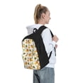 thumbnail image 5 of Lsque Tiger Lion Pattern Adult Backpack – Durable & Lightweight PU Canvas Storage Bag , 15” Laptop Compartment, and Multiple Pockets, 5 of 6