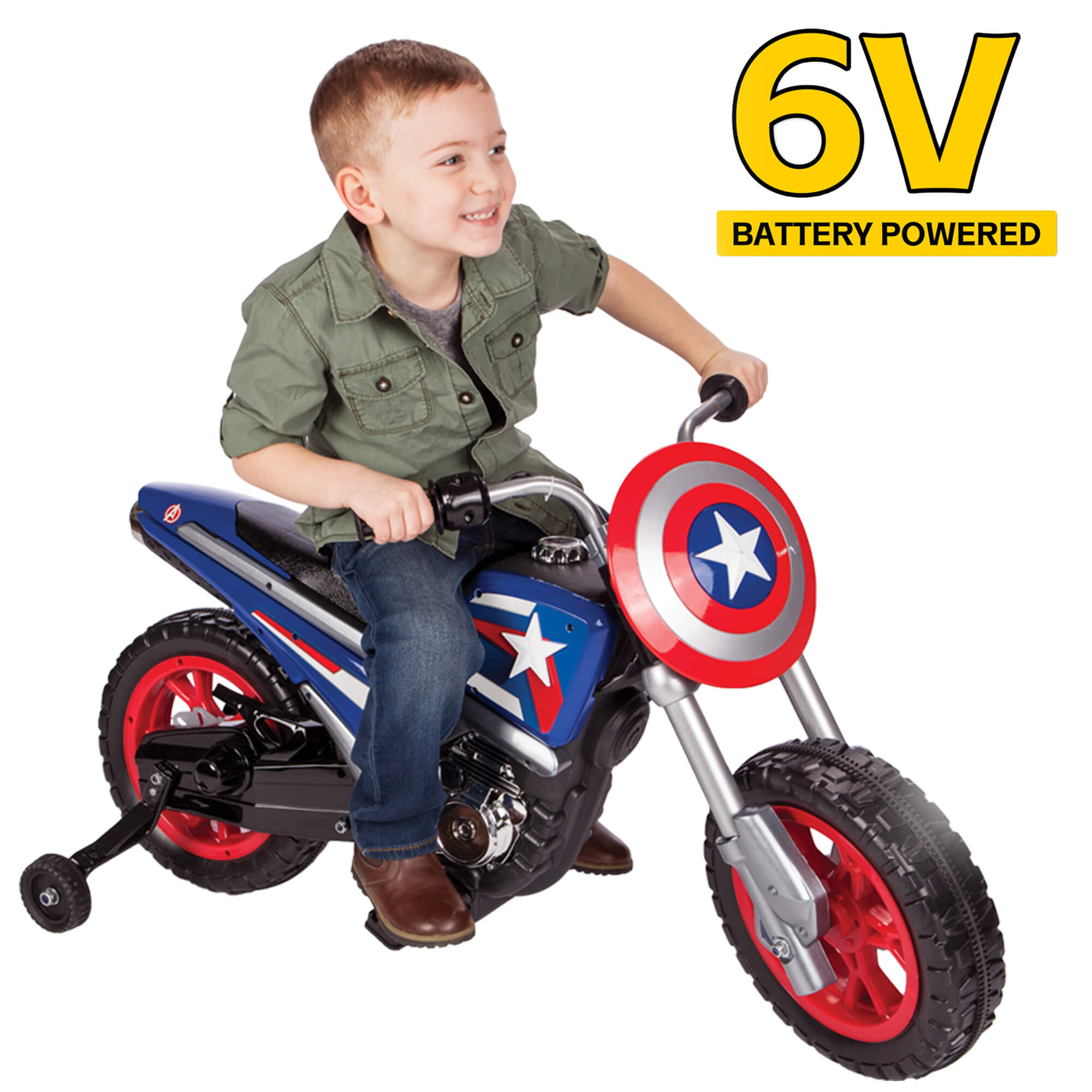 Captain America 6V Battery-Powered Ride-On Toy by Huffy - image 4 of 6
