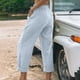 thumbnail image 4 of Pantalones largos de pierna ancha para mujer Fridja  alkflakhf34551, 4 of 6