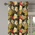 thumbnail image 2 of Ambesonne East Grommet Curtain, Japan Inspired Lotus Koi, 50" x 72", Burnt Sienna Orange, 2 of 6