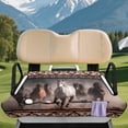 thumbnail image 3 of XYZCANDO Wild Horses Print Golf Cart Seat Cover with 4 Storage Pockets - Non-Slip Washable Universal 2-Seat Golf Cart Accessory, 3 of 8