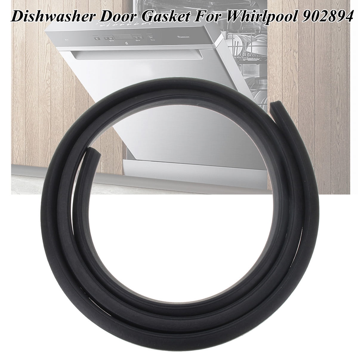 Dishwasher Rubber Door Home & Kitchen Seal Gasket Replacement 902894 For Whirlpool