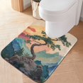 thumbnail image 2 of Yayeee Bath Rug for Bathroom Floor Non Slip Rectangle Fluffy Soft Absorbent Mat, 16"x24", Pine Tree at Dawn, 2 of 7