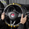 thumbnail image 1 of Pokemon Pikachu Automobile Steering Wheel Cover Suitable for Round D-Shaped Cartoon Four Seasons General Handlebar Cover, 1 of 6