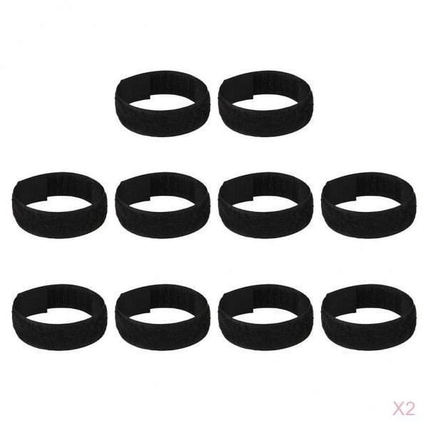 Juego de 8 collares antirruido para pollos, gallinas y gansos. Negro