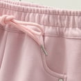 thumbnail image 5 of Lenpel Girls' Sweatpants Casual Loose Elastic Waist Drawstring Wide Leg Joggers Baggy Lounge Pants with Pockets 4-17 Y, 5 of 7