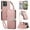 Rosegold, variant on For Motorola Edge (2024) Flip Wallet Phone Case,With Shoulder Strap&Wrist Strap,Flip Fold Kickstand,With Card Slots,Zipper Pocket,Leaf Magnetic Closure,Shockproof Anti-fall Phone Case,White
