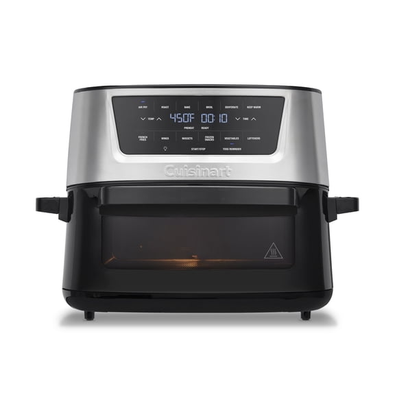 Cuisinart Air Fryer, 9-Quart Basket Stainless Steel Fryer Oven with 6 Presets to Roast, Bake, Broil, Air Fry, Dehydrate and Keep Warm, Dishwasher-Safe Parts, Quick & Easy Meals, AIRX-221, Black
