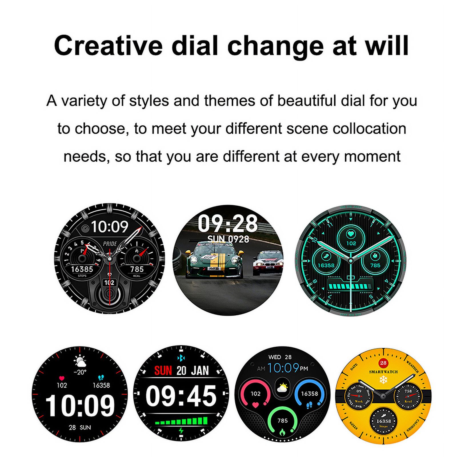 Rainbuvvy GT66 smart watch, watch and earphone 2-in-1, 1.39-inch HD screen, NFC, supports answering/making calls, Android 4.4/iOS9 sports watch