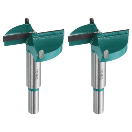 

Uxcell 2 Pieces Forstner Drill Bit 1-31/32 (50mm) Carbide Wood Drill Bit Hinge Hole Opener Round Shank